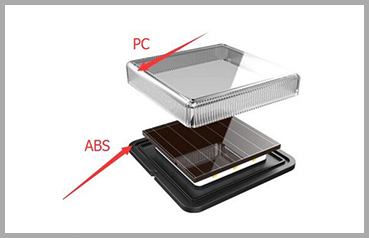 pc和abs卡扣式粘接